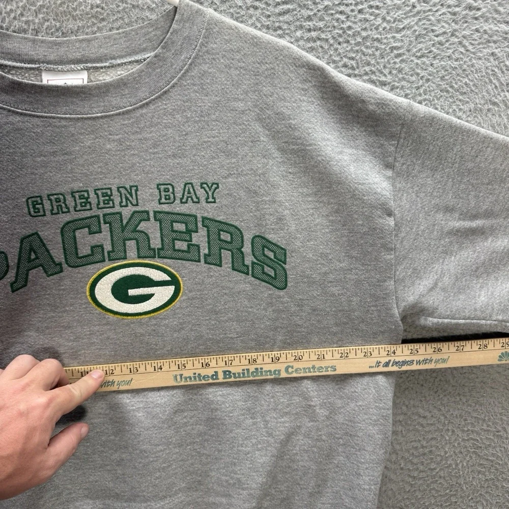 Vintage Green Bay Packers Sweatshirt Adult XL Gray Crewneck NFL Football Y2K‎